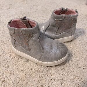 Stride Rite silver metallic high tops